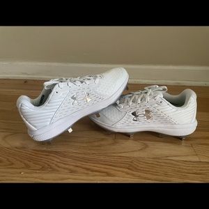 under armour yard mt mens metal baseball cleats new white